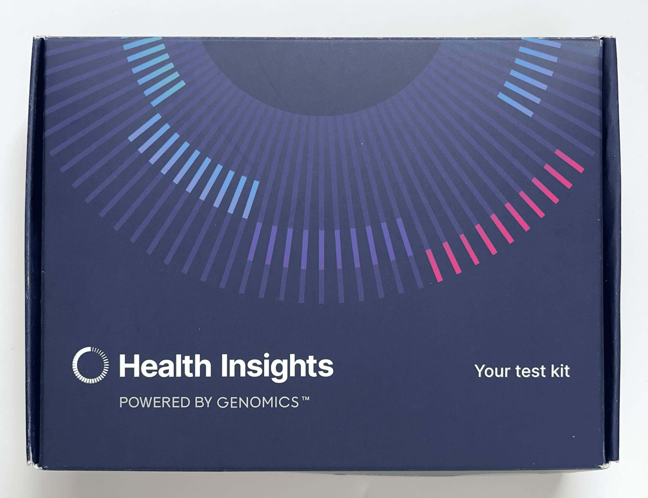 The front of a test kit.