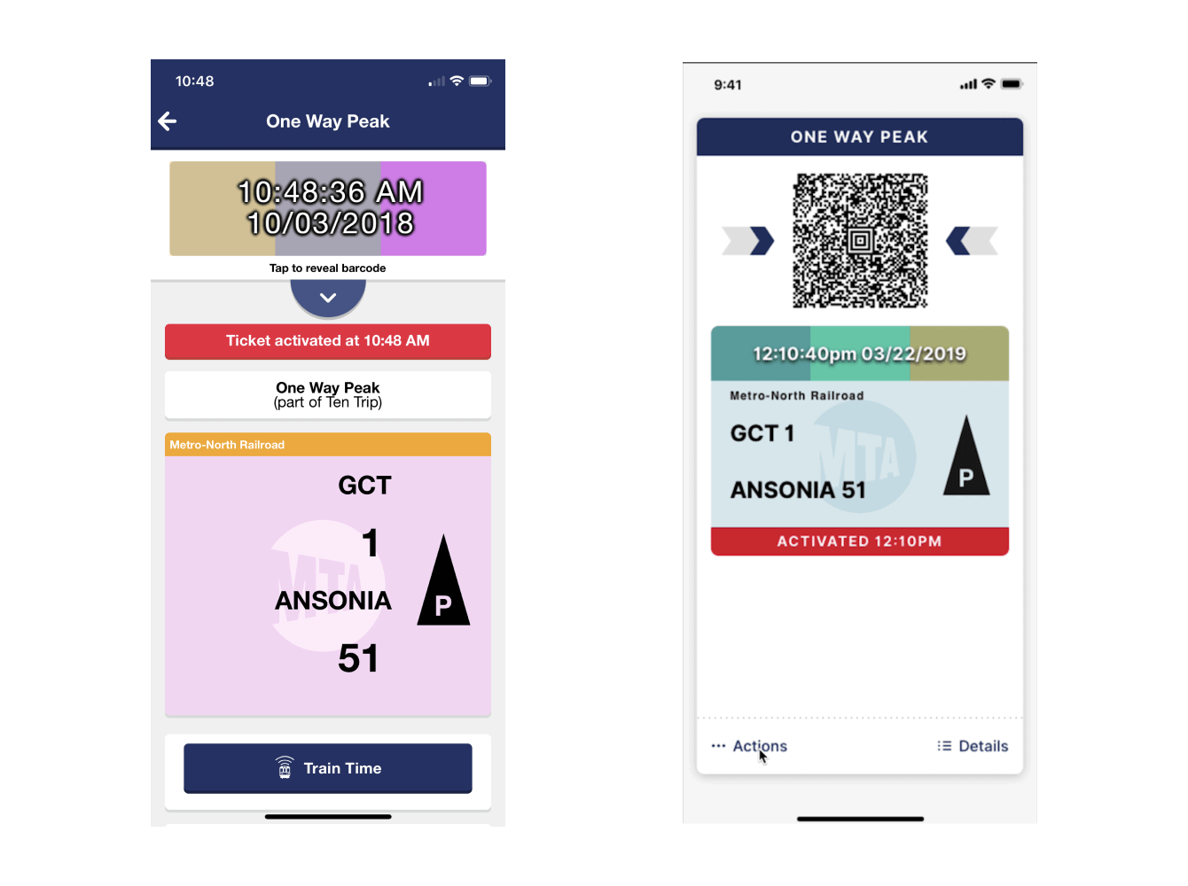 MTA Ticket UI comparison