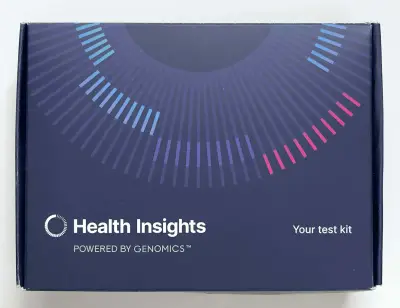 Front exterior of the redesigned test kit box.